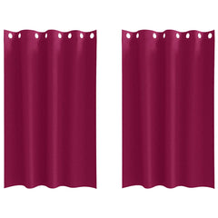 vidaXL Blackout Curtains with Rings 2 pcs Wine Red 175 x 140 cm 2