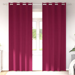vidaXL Blackout Curtains with Rings 2 pcs Wine Red 260 x 140 cm 1