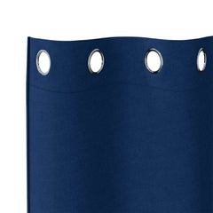 vidaXL Blackout Curtains with Rings 2 pcs Dark Blue 260 x 140 cm 5