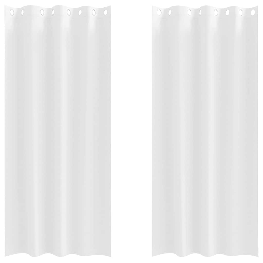 vidaXL Blackout Curtains with Rings 2 pcs Pure White 245 x 140 cm 2