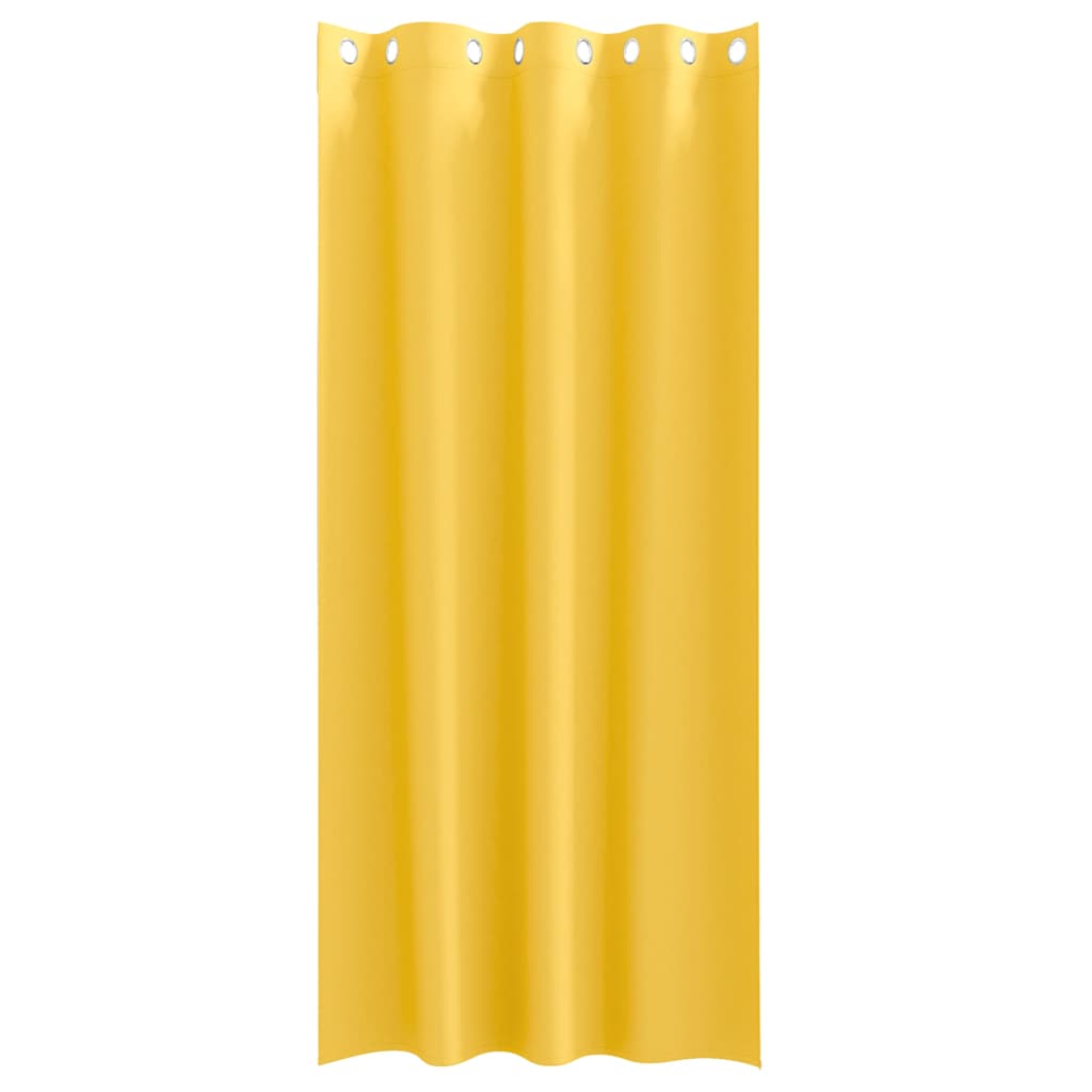 vidaXL Blackout Curtains with Rings 2 pcs Mustard Yellow 245 x 140 cm 4