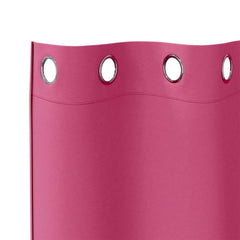 vidaXL Blackout Curtains with Rings 2 pcs Bright Pink 245 x 140 cm 5
