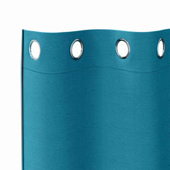 vidaXL Blackout Curtains with Rings 2 pcs Turquoise 245 x 140 cm 5