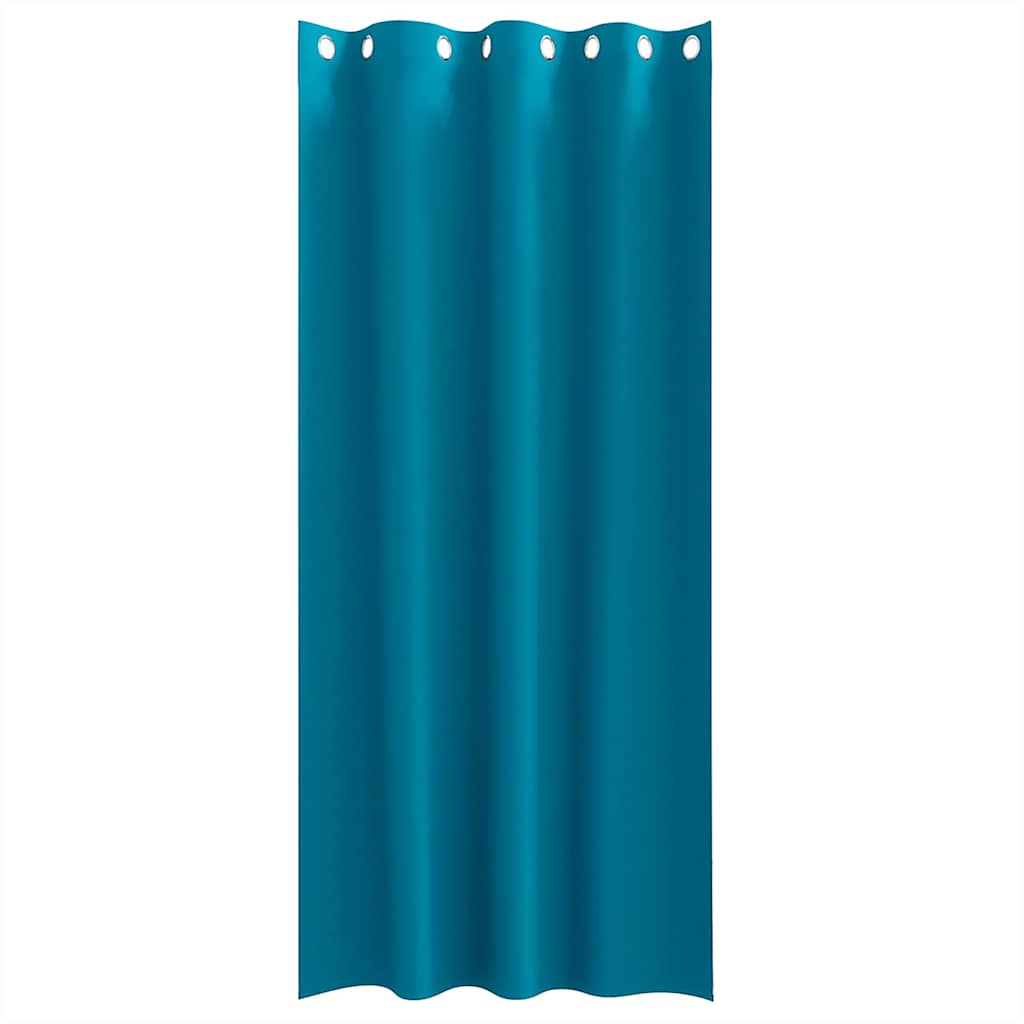 vidaXL Blackout Curtains with Rings 2 pcs Turquoise 245 x 140 cm 4