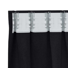 vidaXL Blackout Curtains with Rings 2 pcs Black 260 x 140 cm Polyester 5