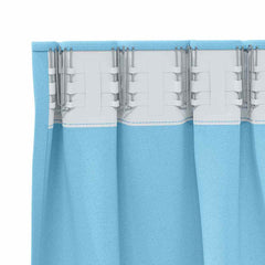 vidaXL Blackout Curtains with Rings 2 pcs Light Blue 245 x 140 cm 5