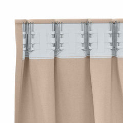 vidaXL Blackout Curtains with Rings 2 pcs Taupe 245 x 140 cm Polyester 5