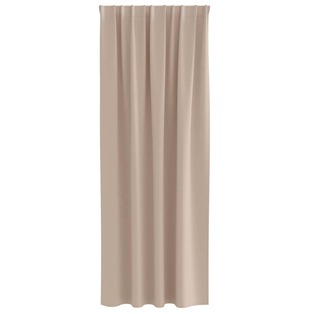vidaXL Blackout Curtains with Rings 2 pcs Taupe 245 x 140 cm Polyester 4