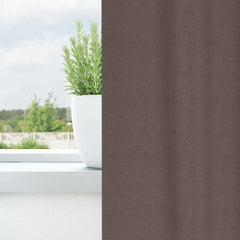 vidaXL Blackout Curtains with Rings 2 pcs Dark Brown 225 x 140 cm 3