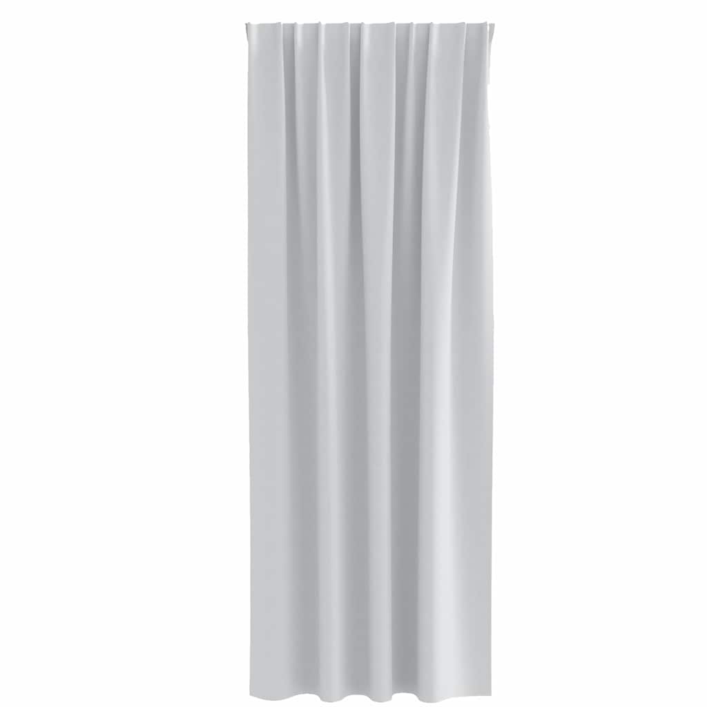 vidaXL Blackout Curtains with Rings 2 pcs Pale Grey 225 x 140 cm 4