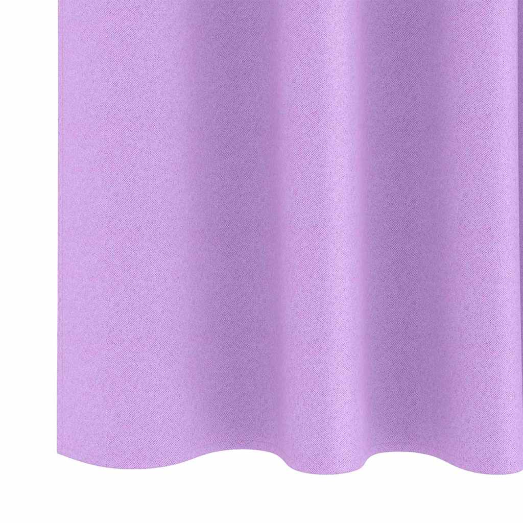vidaXL Blackout Curtains with Rings 2 pcs Purple 245 x 140 cm 6