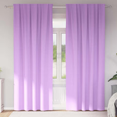 vidaXL Blackout Curtains with Rings 2 pcs Purple 245 x 140 cm 1