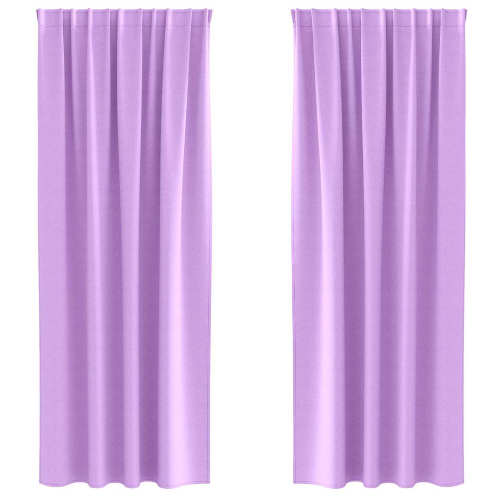 vidaXL Blackout Curtains with Rings 2 pcs Purple 245 x 140 cm 2