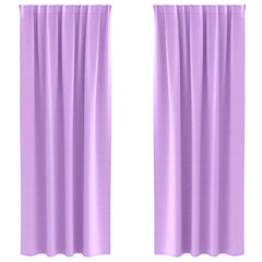 vidaXL Blackout Curtains with Rings 2 pcs Purple 245 x 140 cm 2