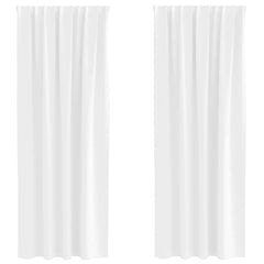 vidaXL Blackout Curtains with Rings 2 pcs Pure White 245 x 140 cm 2