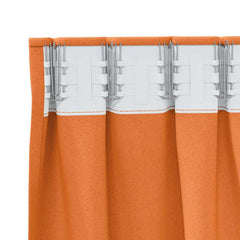 vidaXL Blackout Curtains with Rings 2 pcs Bright Orange 225 x 140 cm 5