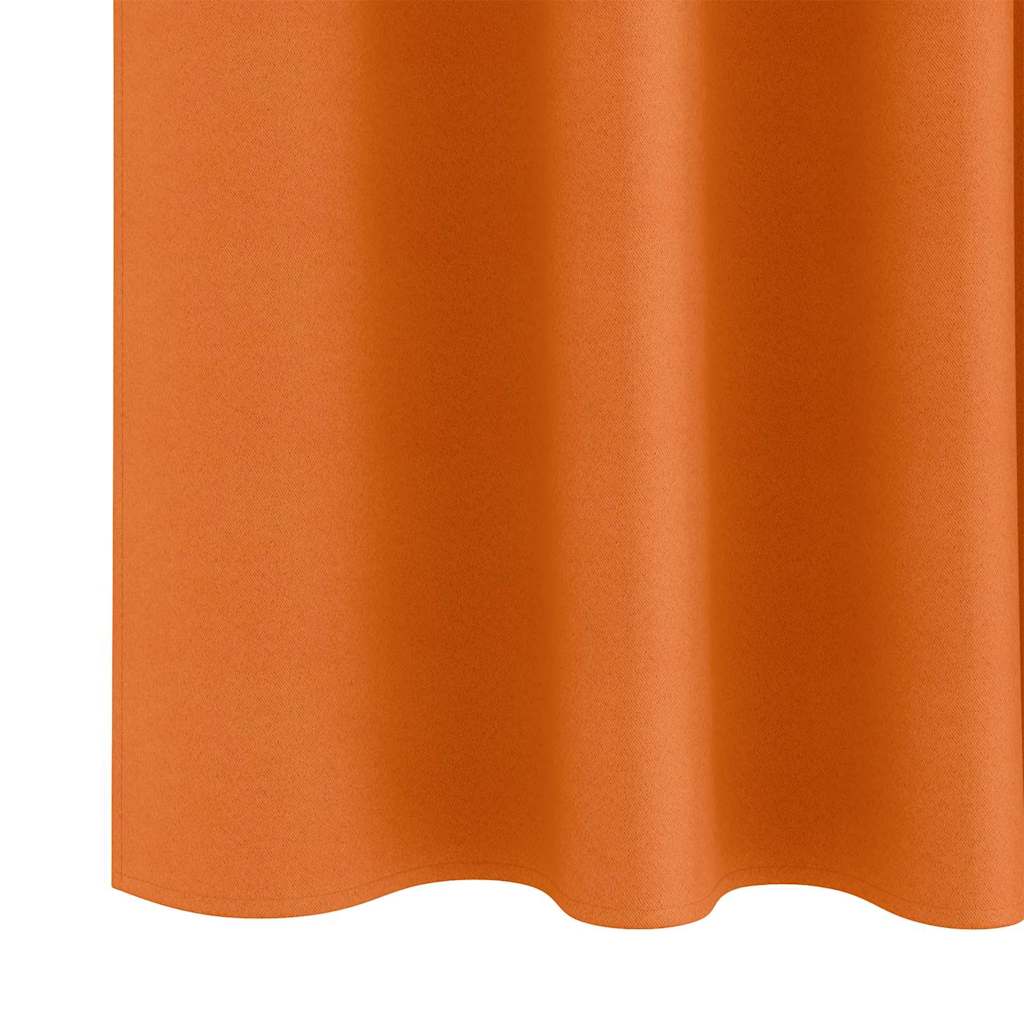vidaXL Blackout Curtains with Rings 2 pcs Bright Orange 225 x 140 cm 6