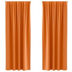 vidaXL Blackout Curtains with Rings 2 pcs Bright Orange 225 x 140 cm 2