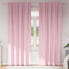 vidaXL Blackout Curtains with Rings 2 pcs Baby Pink 225 x 140 cm 1