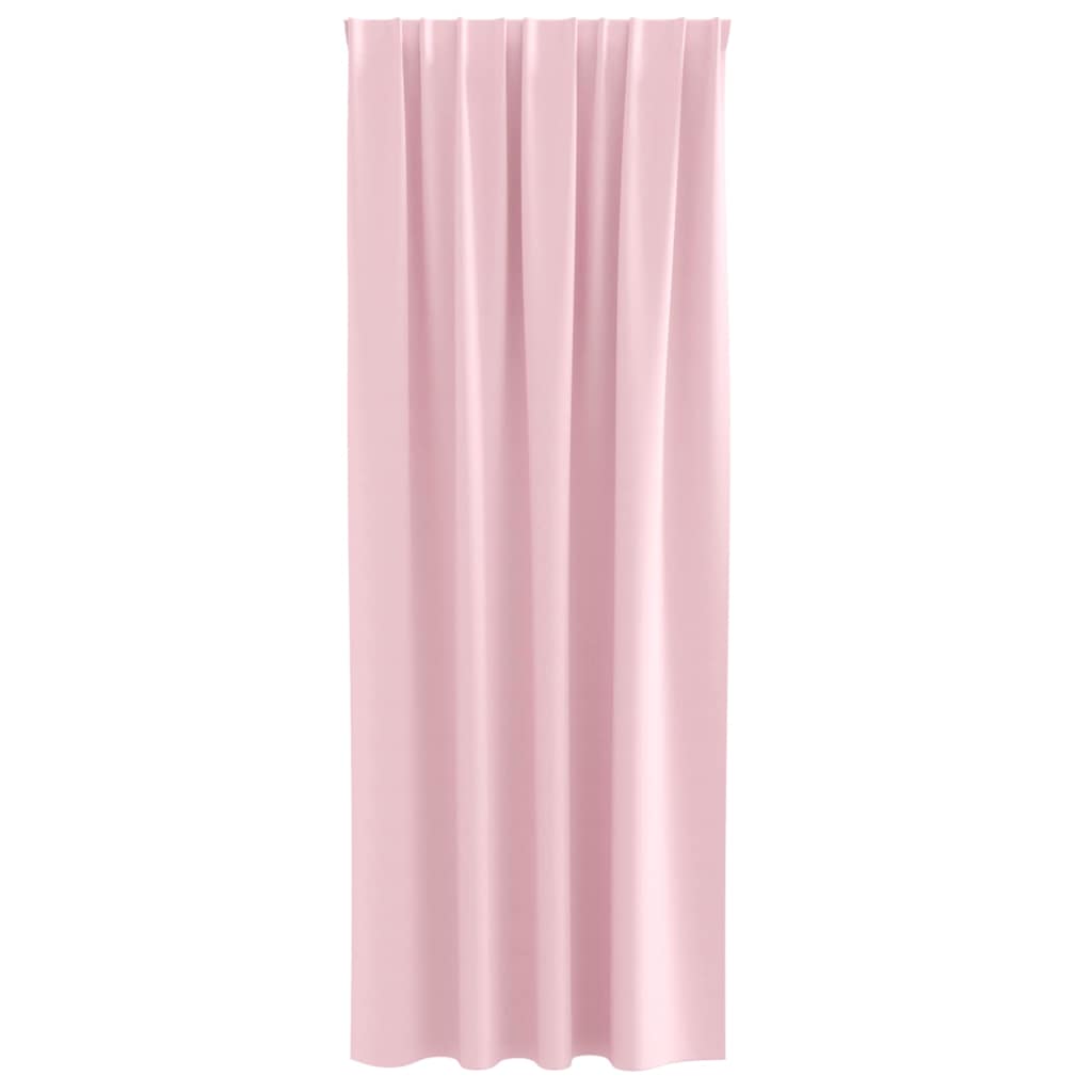 vidaXL Blackout Curtains with Rings 2 pcs Baby Pink 225 x 140 cm 4