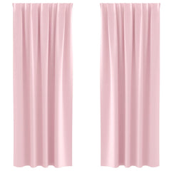 vidaXL Blackout Curtains with Rings 2 pcs Baby Pink 245 x 140 cm 2