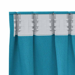 vidaXL Blackout Curtains with Rings 2 pcs Turquoise 225 x 140 cm 5