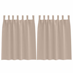 vidaXL Blackout Curtains with Rings 2 pcs Taupe 140 x 140 cm Polyester 2