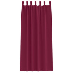 vidaXL Blackout Curtains with Rings 2 pcs Wine Red 245 x 140 cm 4