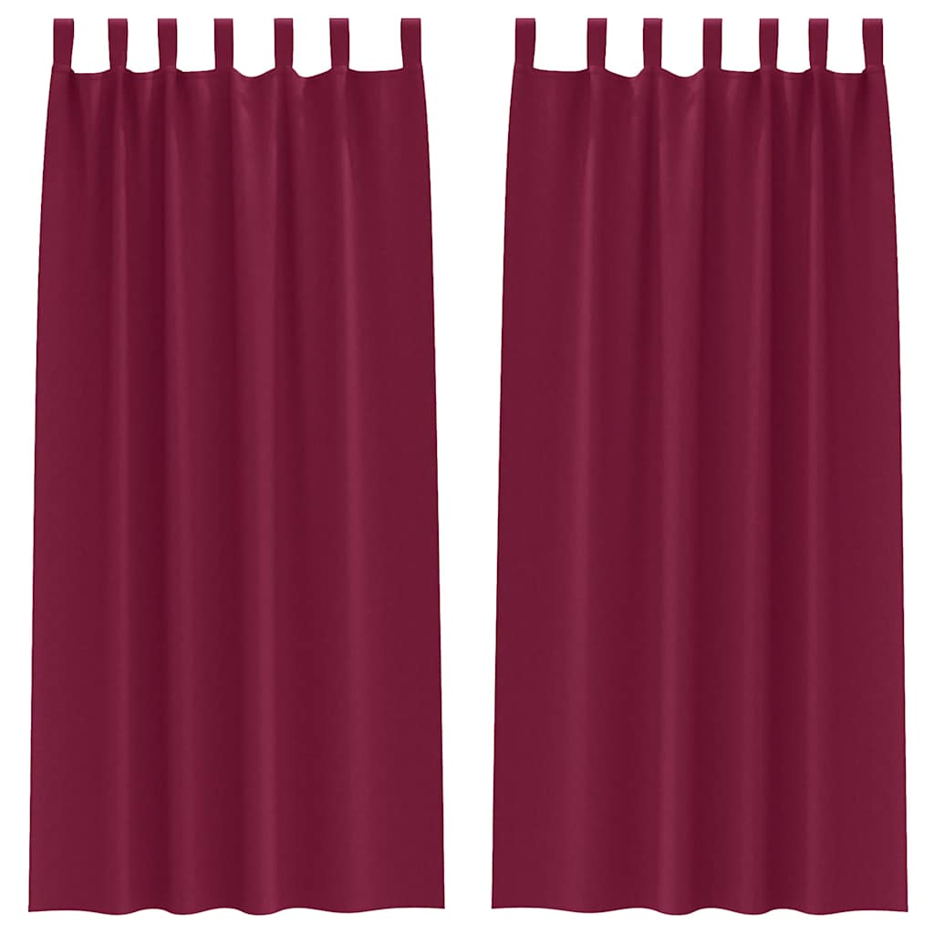 vidaXL Blackout Curtains with Rings 2 pcs Wine Red 260 x 140 cm 2