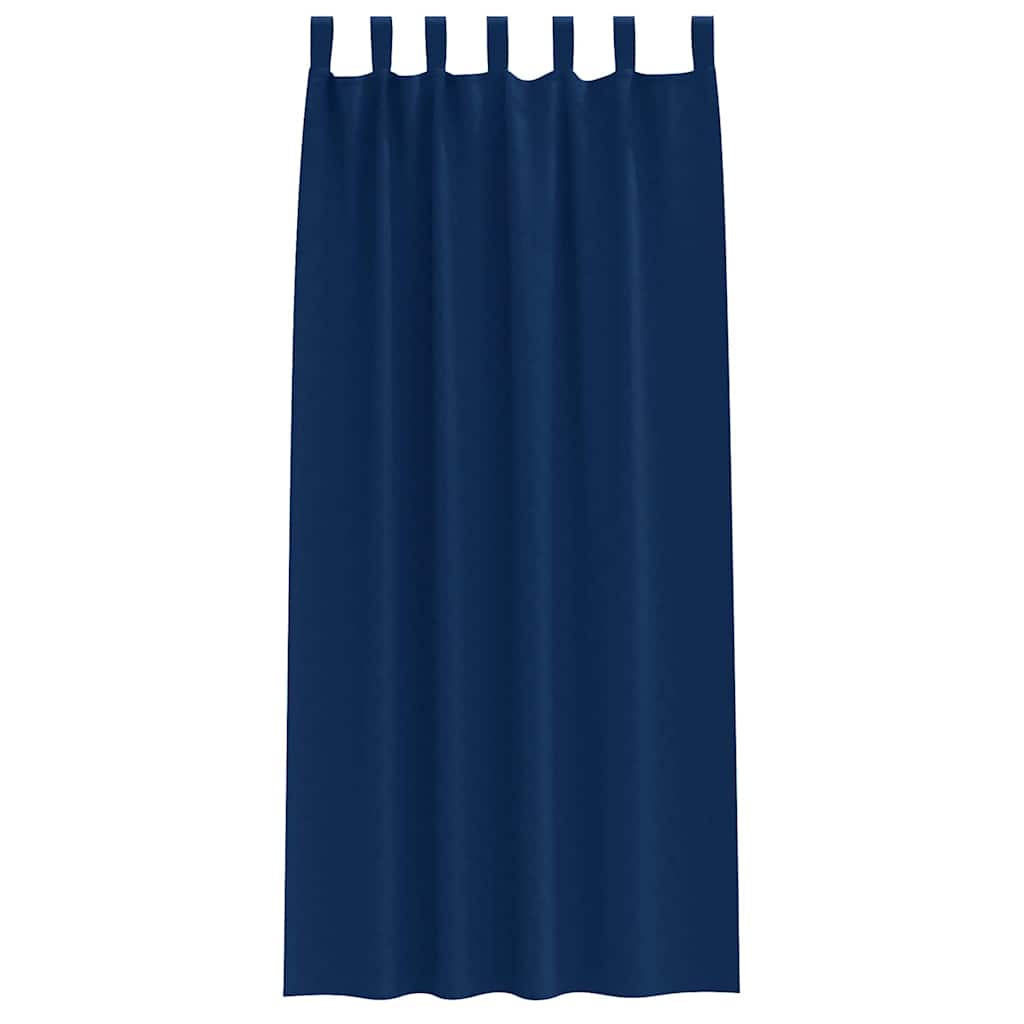 vidaXL Blackout Curtains with Rings 2 pcs Dark Blue 260 x 140 cm 4