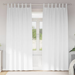 vidaXL Blackout Curtains with Rings 2 pcs Pure White 225 x 140 cm 1