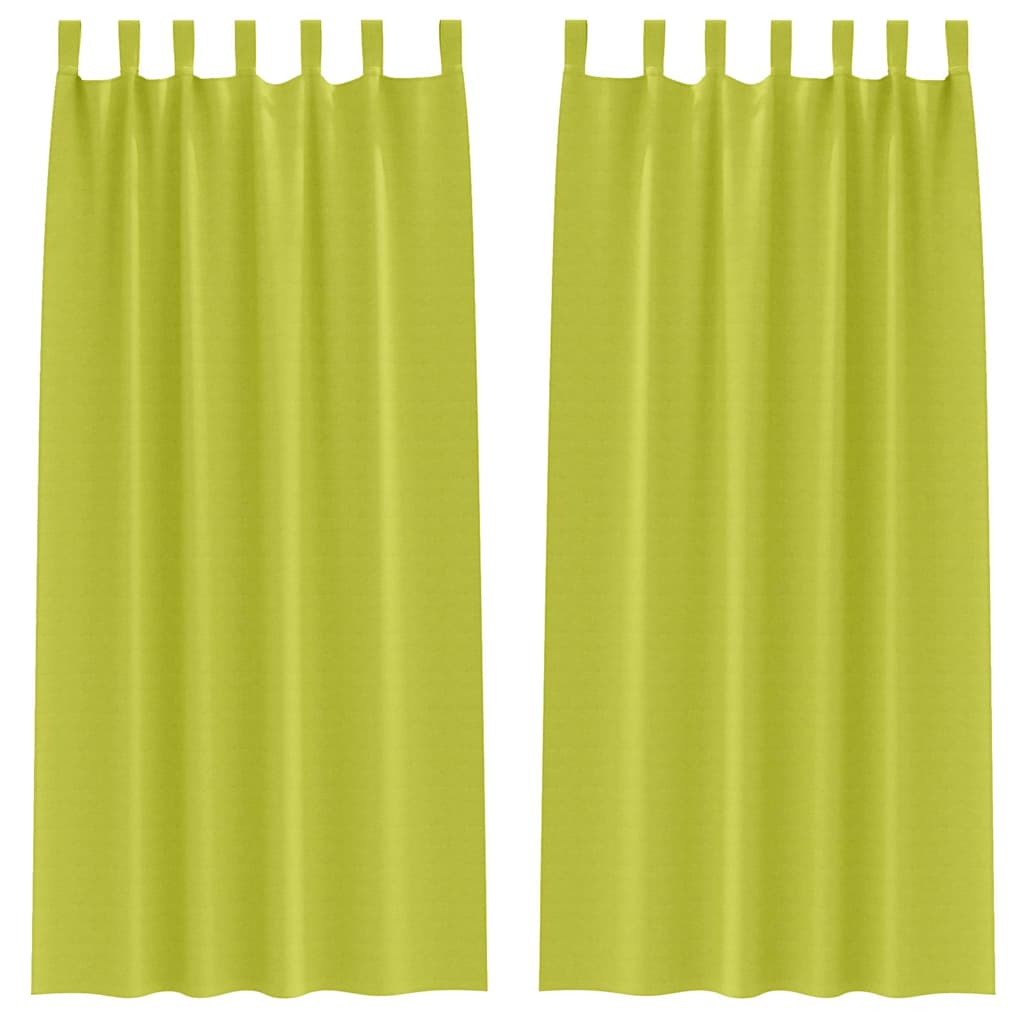 vidaXL Blackout Curtains with Rings 2 pcs Green 225 x 140 cm Polyester 2