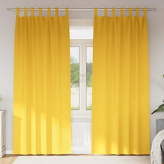 vidaXL Blackout Curtains with Rings 2 pcs Mustard Yellow 260 x 140 cm 1