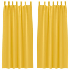 vidaXL Blackout Curtains with Rings 2 pcs Mustard Yellow 260 x 140 cm 2