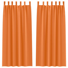 vidaXL Blackout Curtains with Rings 2 pcs Bright Orange 225 x 140 cm 2