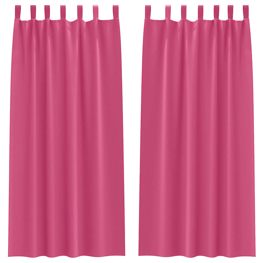 vidaXL Blackout Curtains with Rings 2 pcs Bright Pink 225 x 140 cm 2