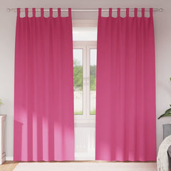 vidaXL Blackout Curtains with Rings 2 pcs Bright Pink 245 x 140 cm 1