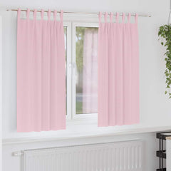 vidaXL Blackout Curtains with Rings 2 pcs Baby Pink 175 x 140 cm 1