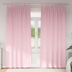 vidaXL Blackout Curtains with Rings 2 pcs Baby Pink 245 x 140 cm 1