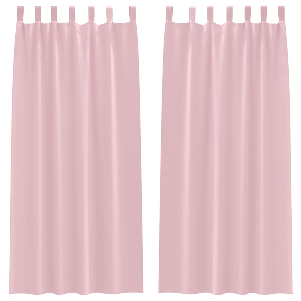 vidaXL Blackout Curtains with Rings 2 pcs Baby Pink 245 x 140 cm 2