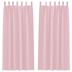 vidaXL Blackout Curtains with Rings 2 pcs Baby Pink 245 x 140 cm 2