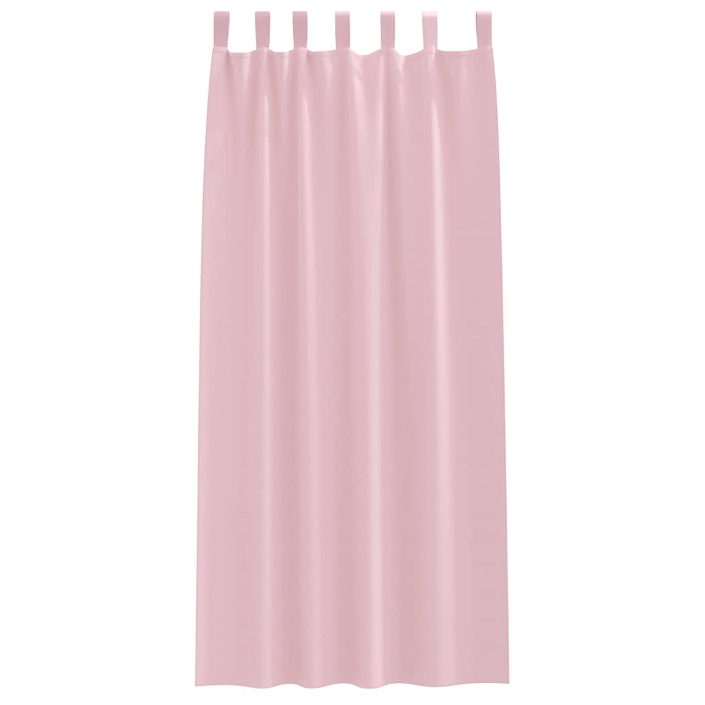 vidaXL Blackout Curtains with Rings 2 pcs Baby Pink 245 x 140 cm 4