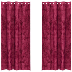vidaXL Velvet Curtains 2 pcs Wine red 245 x 140 cm Velvet 2