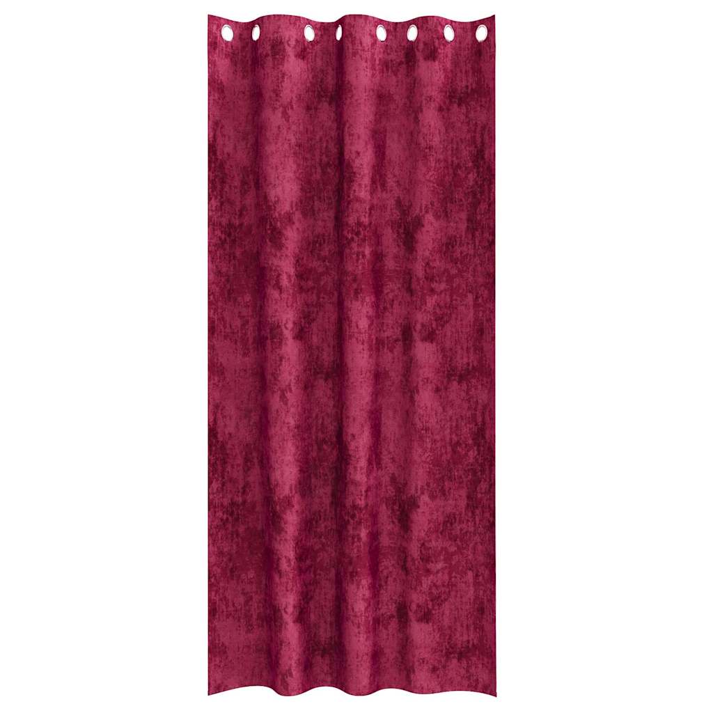 vidaXL Velvet Curtains 2 pcs Wine red 245 x 140 cm Velvet 4