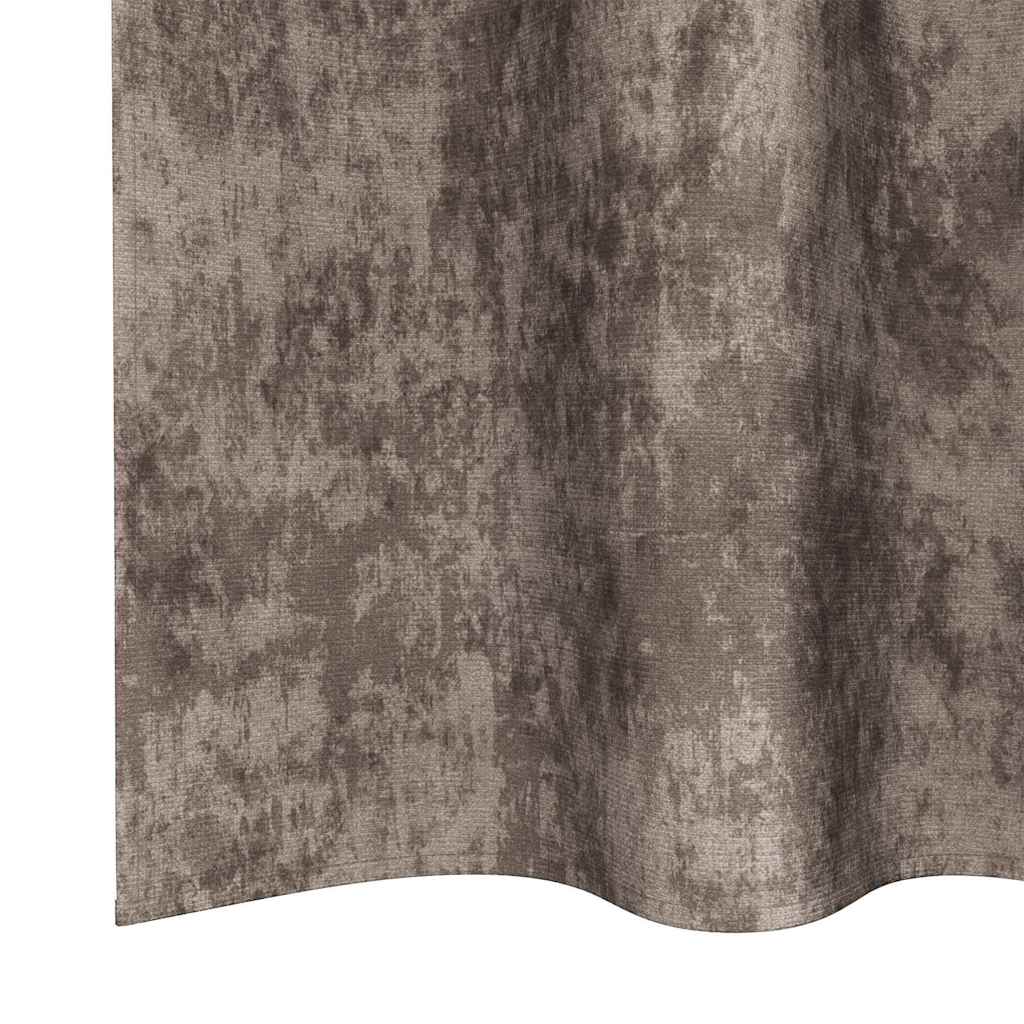 vidaXL Velvet Curtains 2 pcs Cappuccino 225 x 140 cm Velvet 6
