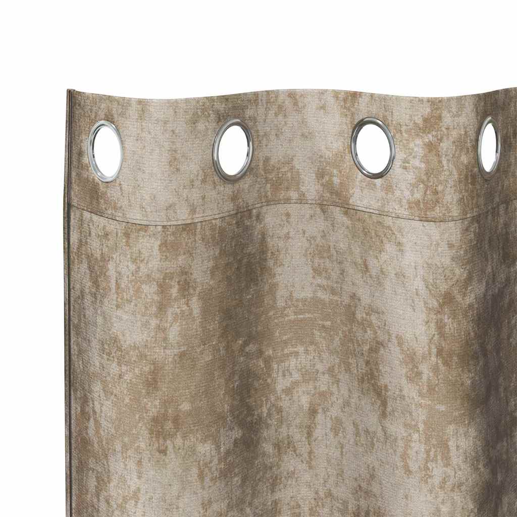 vidaXL Velvet Curtains 2 pcs Champagne 260 x 140 cm Velvet 5