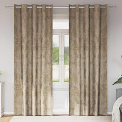 vidaXL Velvet Curtains 2 pcs Champagne 260 x 140 cm Velvet 1