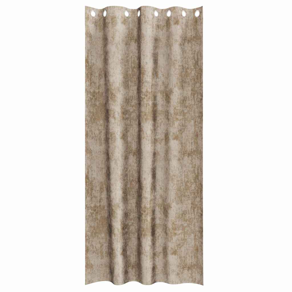 vidaXL Velvet Curtains 2 pcs Champagne 260 x 140 cm Velvet 4
