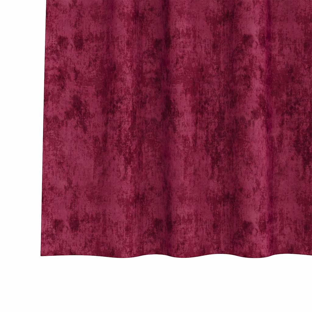 vidaXL Velvet Curtains 2 pcs Wine red 245 x 140 cm Velvet 6