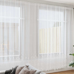 vidaXL Lace Curtain White 300 x 750 cm Polyester 1